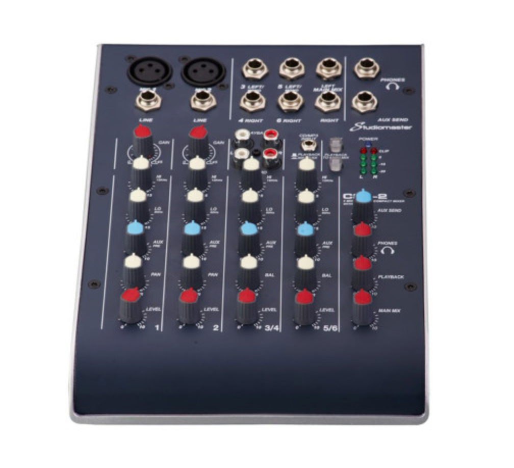 C2-2 2CH Compact Mixer 6 input / 2 Mic / 2 Stereo / 2bandEQ