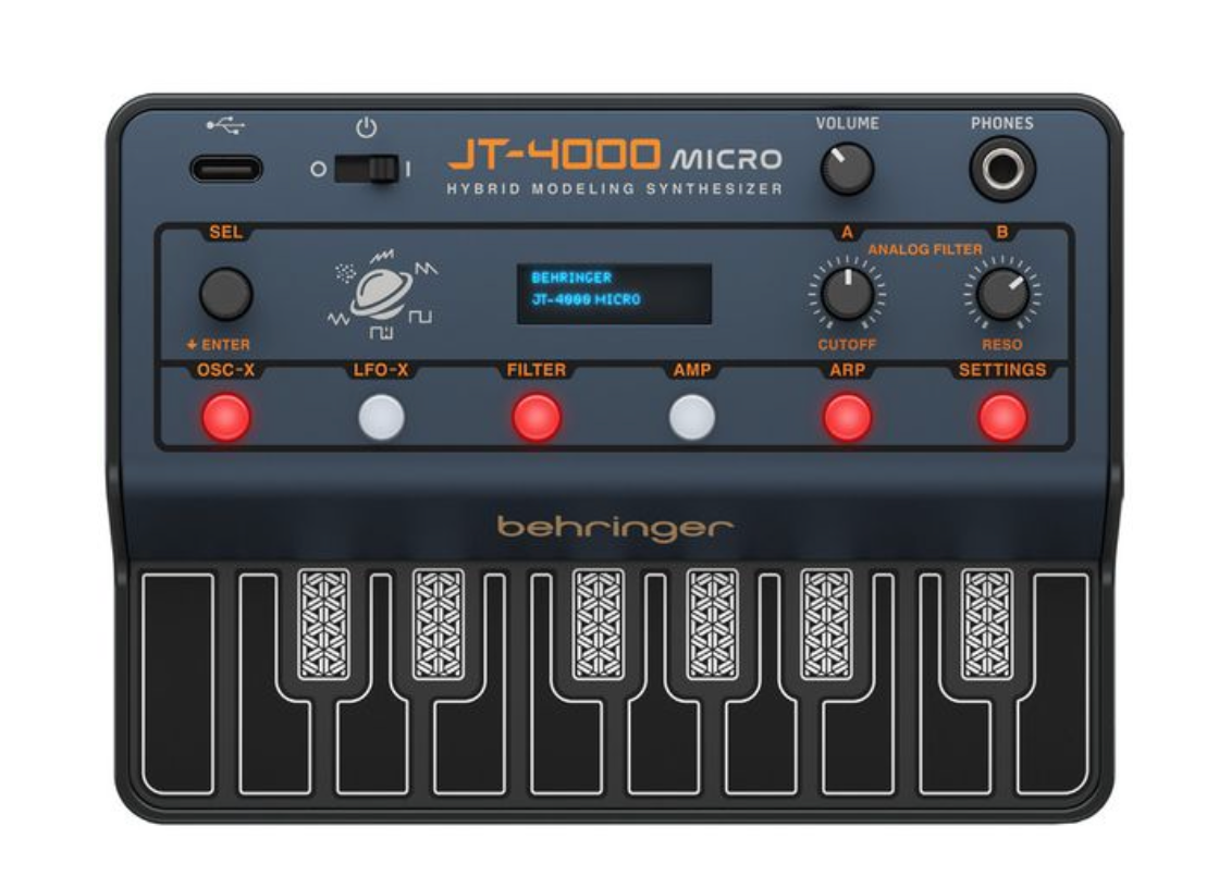 Behringer JT-4000 Micro; 4-voice hybrid synthesizer