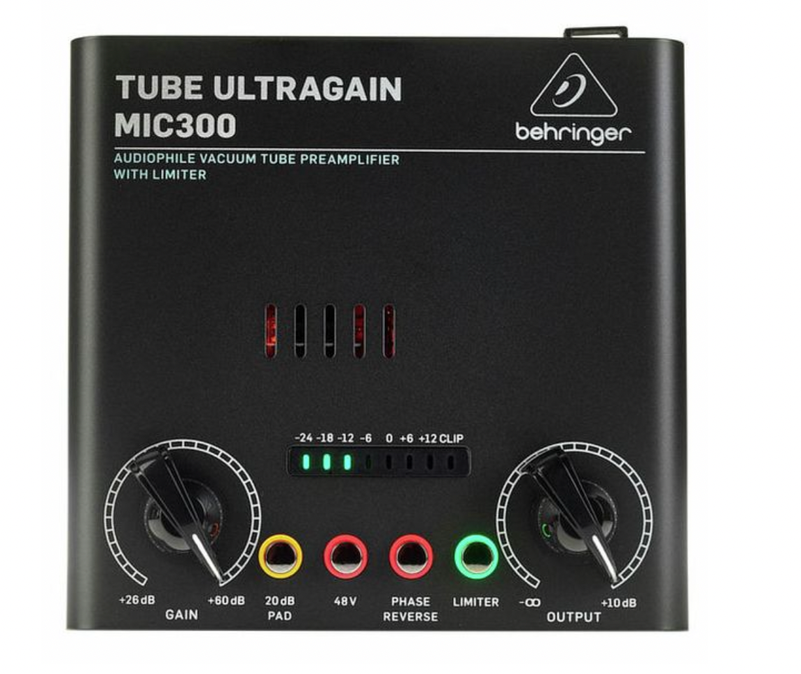 Behringer Tube Ultragain MIC300 Vacuum Tube Modeling