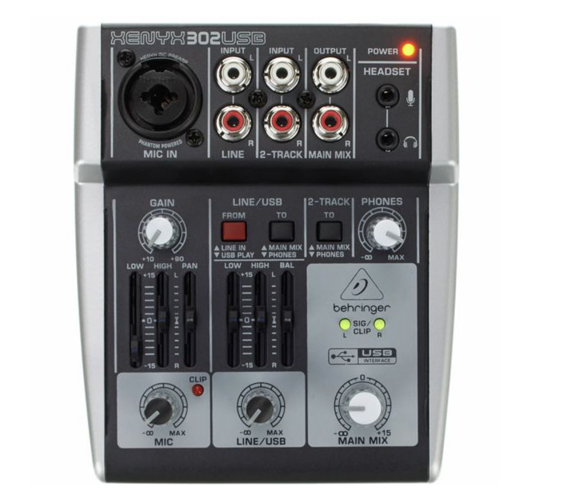Behringer Xenyx 302USB Mixer and USB Interface